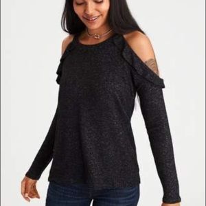 AE cold shoulder ruffle